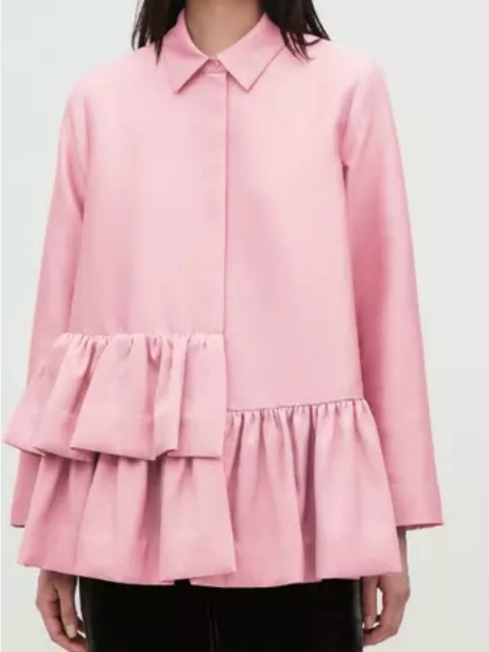 Pink 💕COS asymmetrical frill shirt jacket
